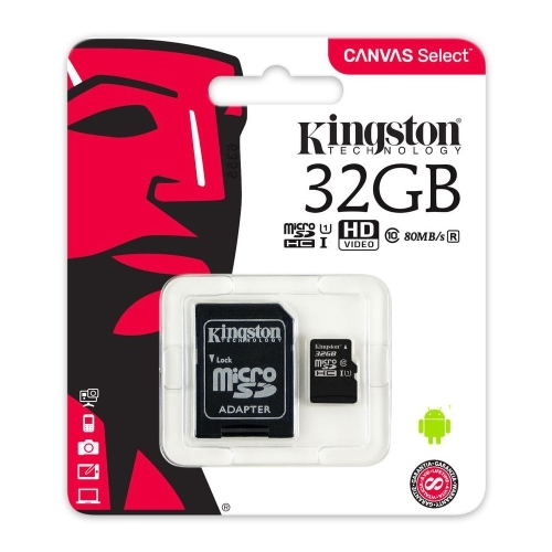 Kingston MicroSD 32 Go + Adaptateur