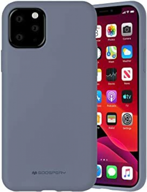 Etui Silicone iPhone 12 / 12 Pro Gris Lavande