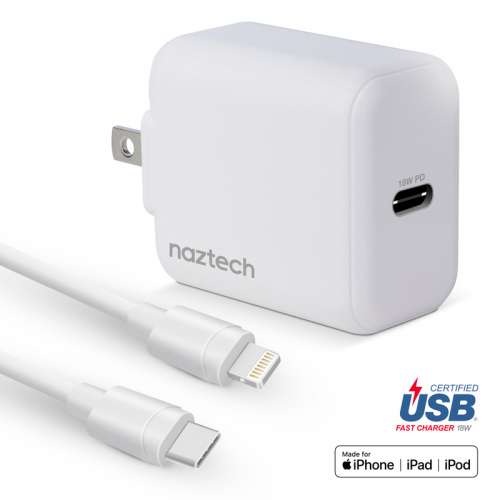 Naztech - Kit charge USB-C iPhone / iPad 4 pieds 