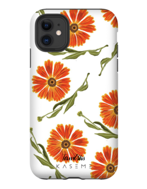 Kase Me iPhone X / XS - Orange Flowers