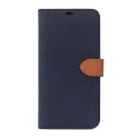 B.E. Folio Case iPhone 12 / 12 Pro Bleu/Tan