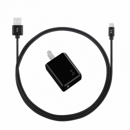 B.E. - Bloc et Cable USB-A vers Lightning 4 pieds - Noir