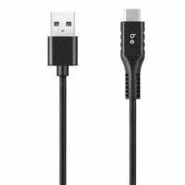 B.E. - Cable USB-A vers USB-C 6 pieds - Noir