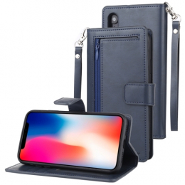 iPhone X / XS - Detachable Diary - Bleu