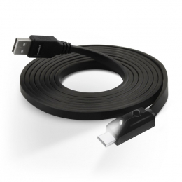 Naztech Cable USB-C avec LED - 6 pieds Noir