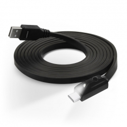 Naztech - Cable USB-A vers USB-C avec LED 6 Pieds - Noir