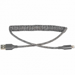 Ventev - Helix Câble Textile MFI Lightning 1 pied gris