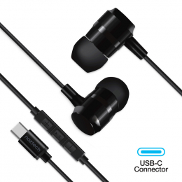 Naztech - Ecouteurs USB-C - Noirs